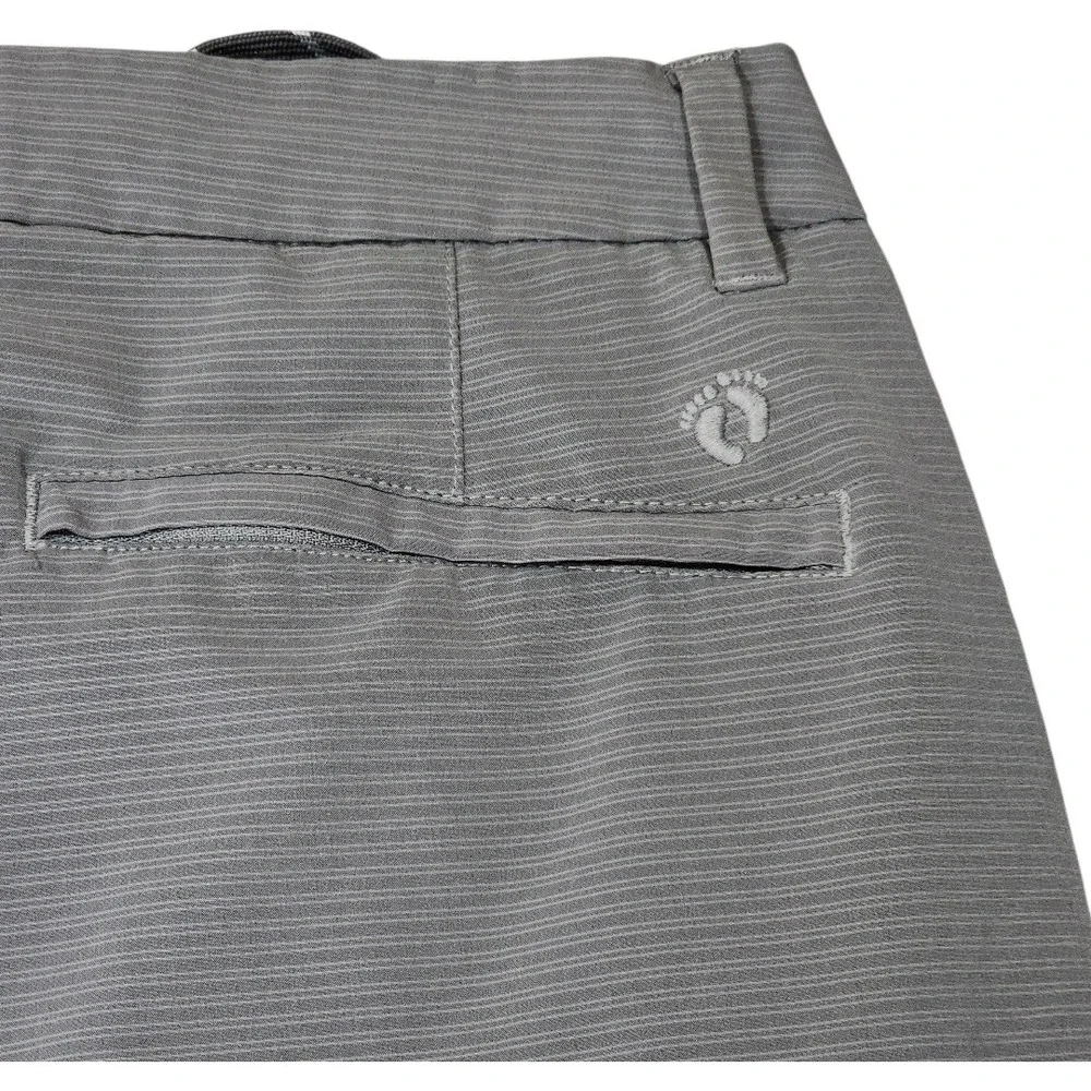 Hang Ten‎ Hybrid Board Short sz 32 Men Gray Stripe Flat Front Swim Surf Golf 11